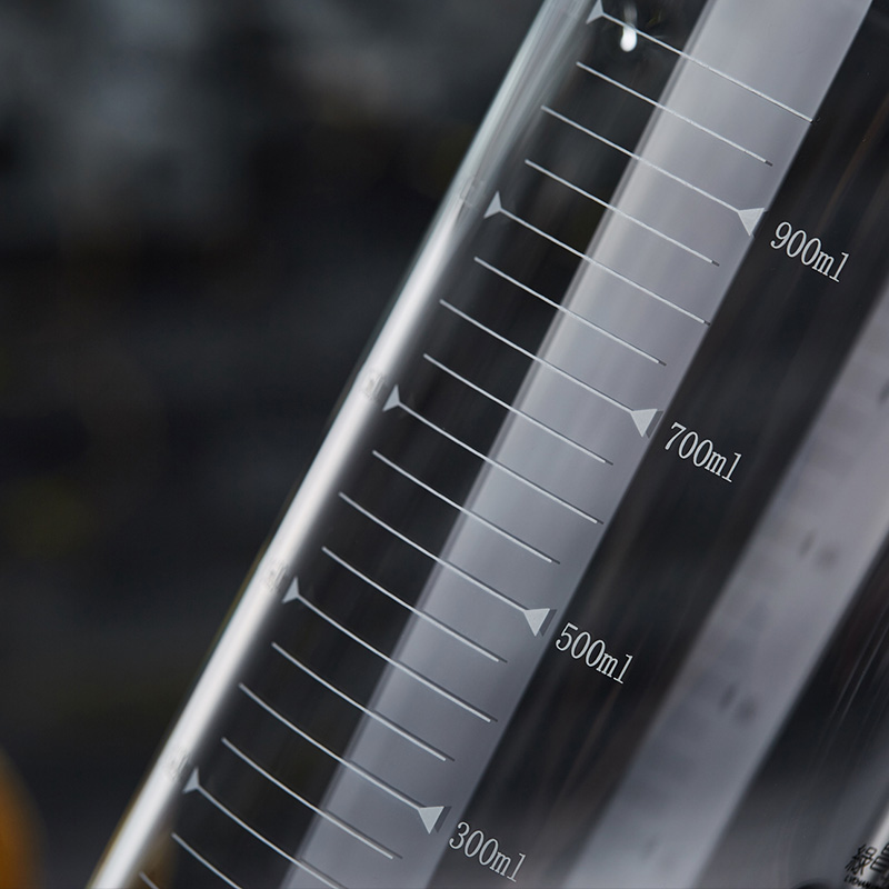 绿昌明玻璃水杯量杯加厚耐热刻度杯微波炉带刻度儿童牛奶杯1000ml