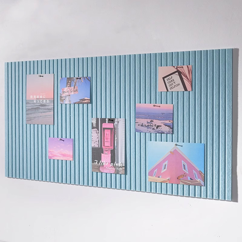 竖条纹毛毡墙贴幼儿园作品栏照片相片墙客厅办公室防撞墙贴背景墙