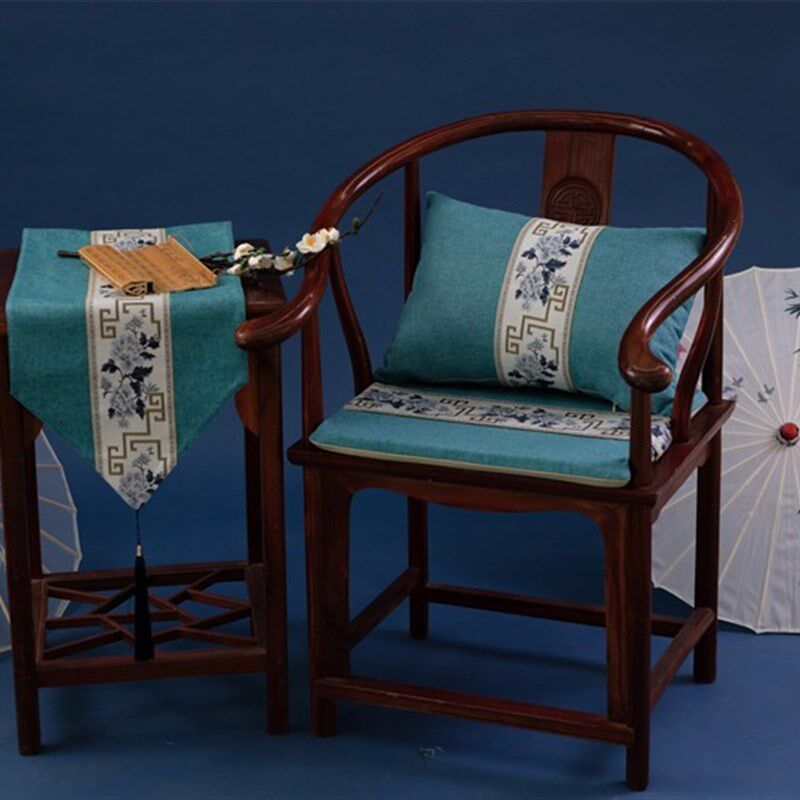定制圈椅垫实木沙发办公座椅茶椅坐垫秋冬官帽椅垫太师椅中式餐椅