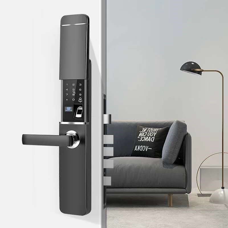 防盗门家用密码锁木门对开大门室外大门防水防冻防嗮智指纹智能锁