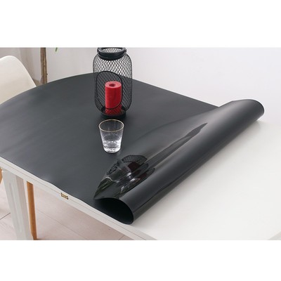 美清tpu桌垫白色桌布黑色软玻璃防水防油免洗椭圆形餐桌布台布tpu