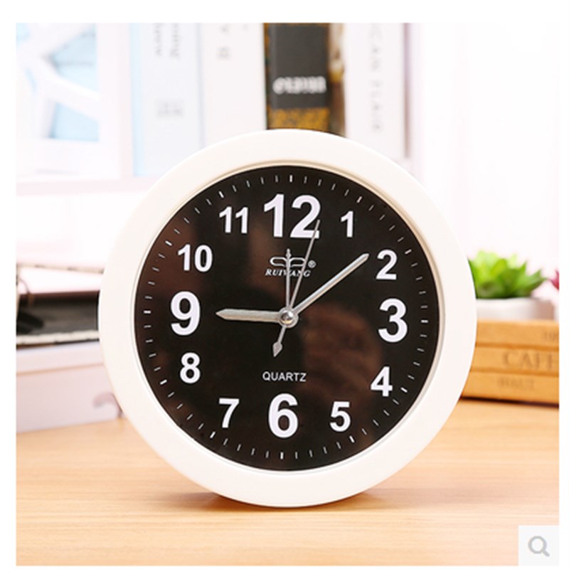 简约时尚学生儿童懒人床头静音小台闹钟创意个性卡通电子卧室闹表