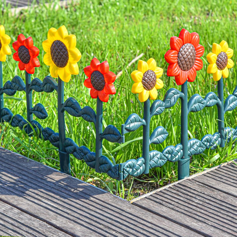 Sungmor太阳花栏栅片塑料护栏花园绿植栏杆篱笆白色小型围栏隔断