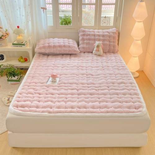 纯VIM色泡泡夹棉床垫学生宿床护绒垫床垫家用褥绒垫铺底舍垫软垫