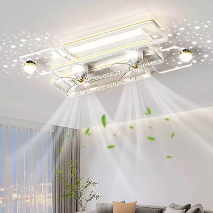 客厅2风扇灯卧室餐厅5吊一扇体灯02新37款led吸顶灯具全屋套餐组