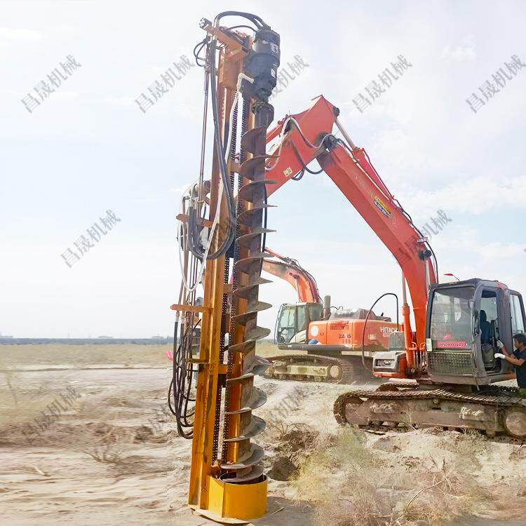 挖改螺孔旋钻机伏电线杆桩挖坑机光打IZD钻机地基旋挖挖改凿岩打