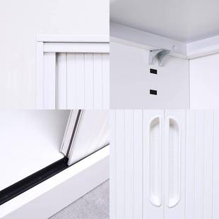 塑料推拉卷门柜文件柜办公室铁皮档案凭证柜带锁钢制收纳资料矮柜