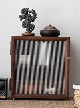 胡木储物柜茶桌桌面桃餐边柜置物柜ISM客茶具收纳柜子木质桌上厅