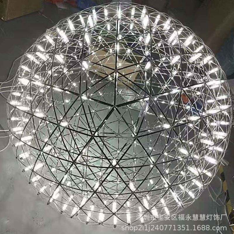 新款婚庆道具LED 吊灯不锈钢火星球宇宙球圆球 婚礼舞台装饰用品