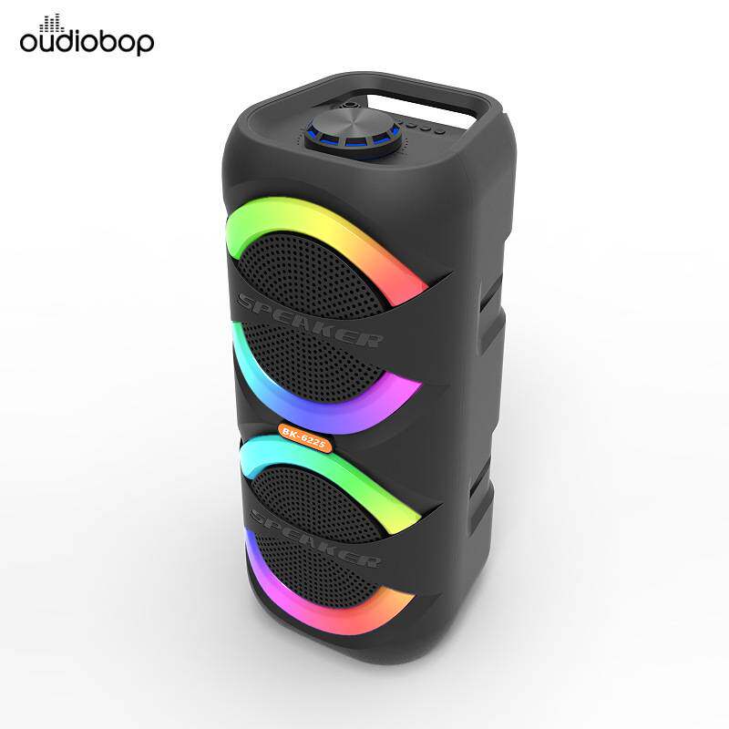 新款6.5寸RGB彩灯音响家用桌面扬声器户外便携式手提TWS串联音箱