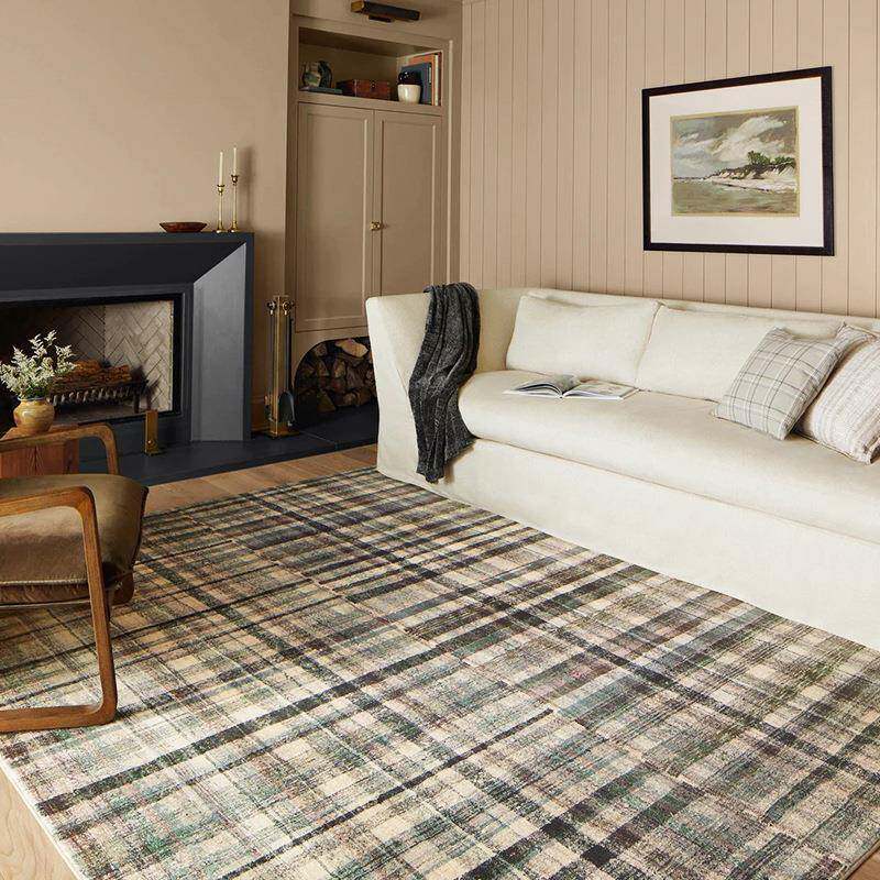 楼美惠复古美式兰奶油墅风客厅地卧毯轻奢室茶FSJ几垫别衣帽间厚