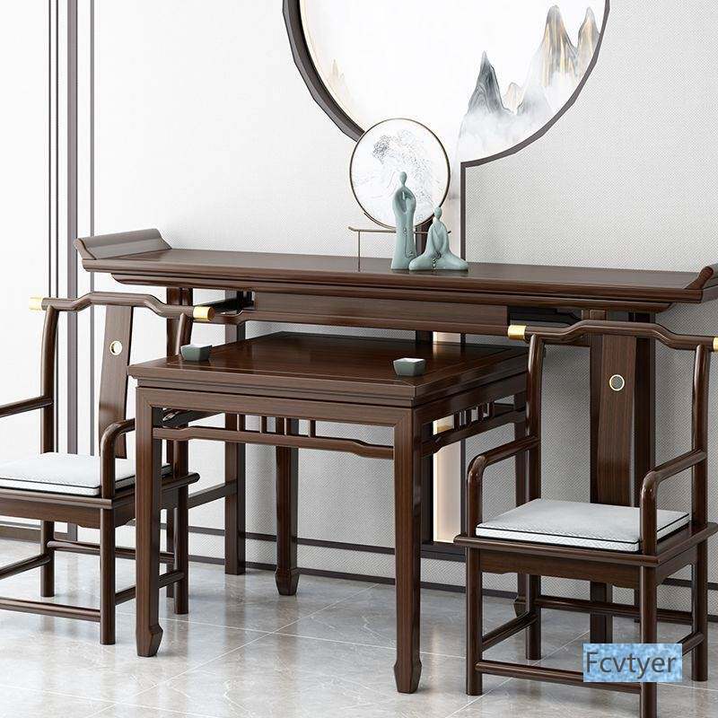 熙博六件套中堂中式翘头桌明式八仙桌条案供桌条几简约农村太师椅