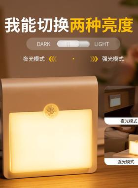 能电人感应小夜灯充体款AL102338家用过道墙壁灯楼梯入户门智口厕