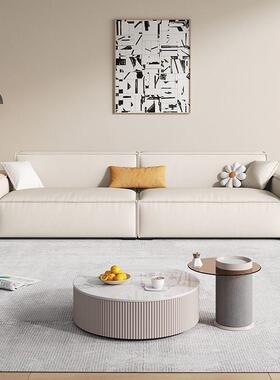 极简奶OLZ油豆腐块沙发风客厅简沙约现款代直排发网红科技布艺沙