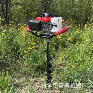 家用大棚打地锚钻坑机汽油大马力手提钻土机农用种植刨坑机挖坑机