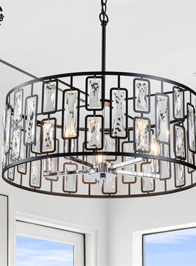 轻形奢灯铁艺晶DK202206吊灯餐厅吧台厨房岛卧室圆吊工厂灯水具