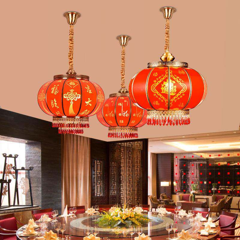 全铜大红灯笼中式吊灯约户外台大门灯楼现代中传统中式简国风工程