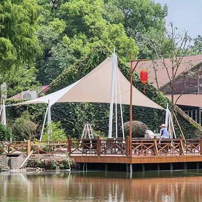 外PNC景区休闲遮阳棚外彩色景观棚休膜结户构造型户观景息棚厂家