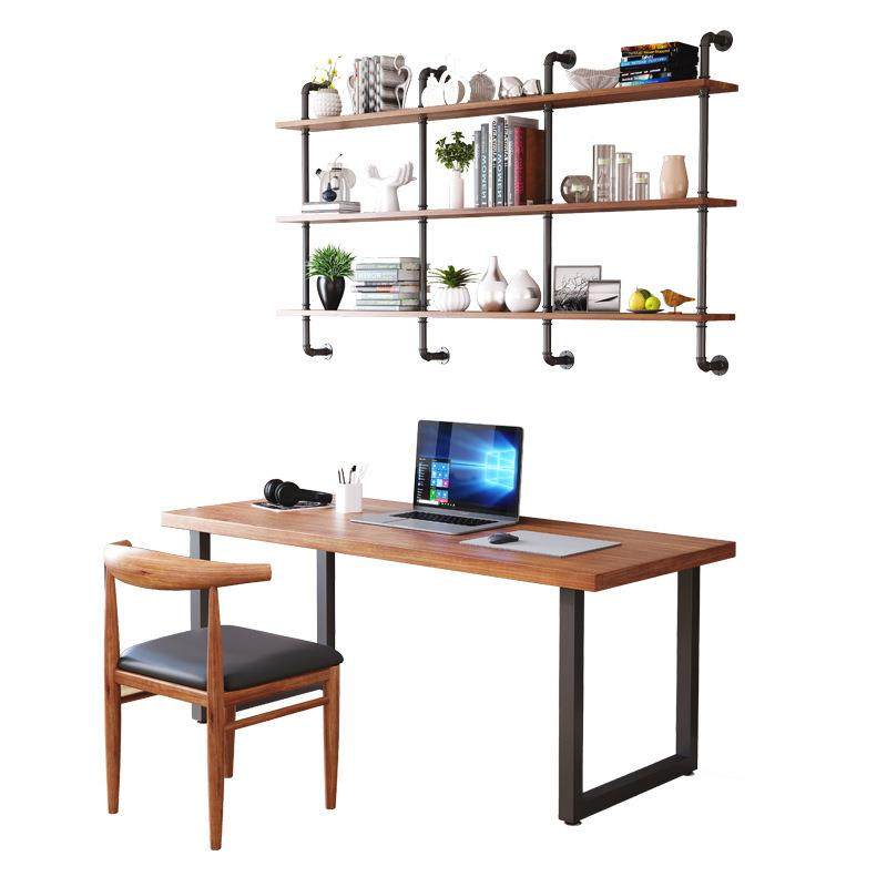 实款电脑台式桌一字简约家用卧室木木学生MAM写字桌实书桌板书架