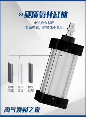 气动大推力标准气缸SC80/125X50X75X100X150X175X200X250X300X400