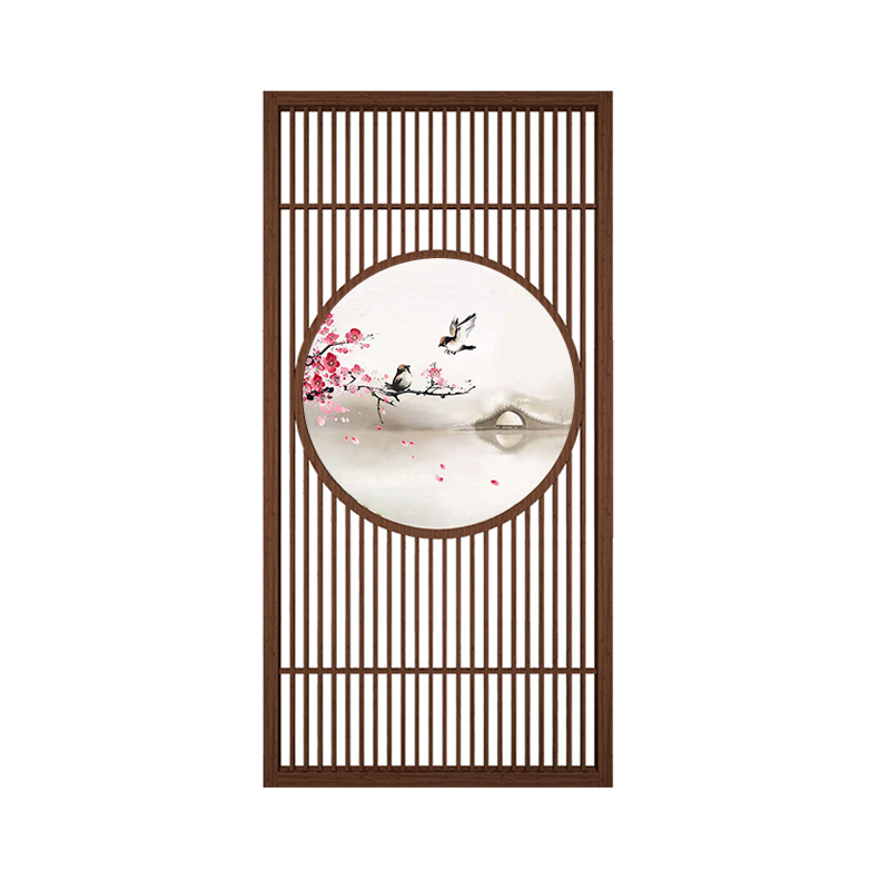实木屏风中式花格密度板镂空雕花通花板玄关隔断吊顶背景墙花窗