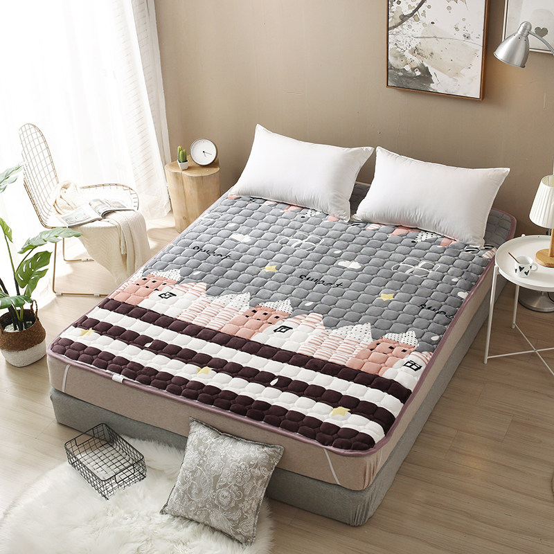 法兰绒床垫软垫薄款1.5米双人家用床褥垫被床铺学生宿舍单人0.9床