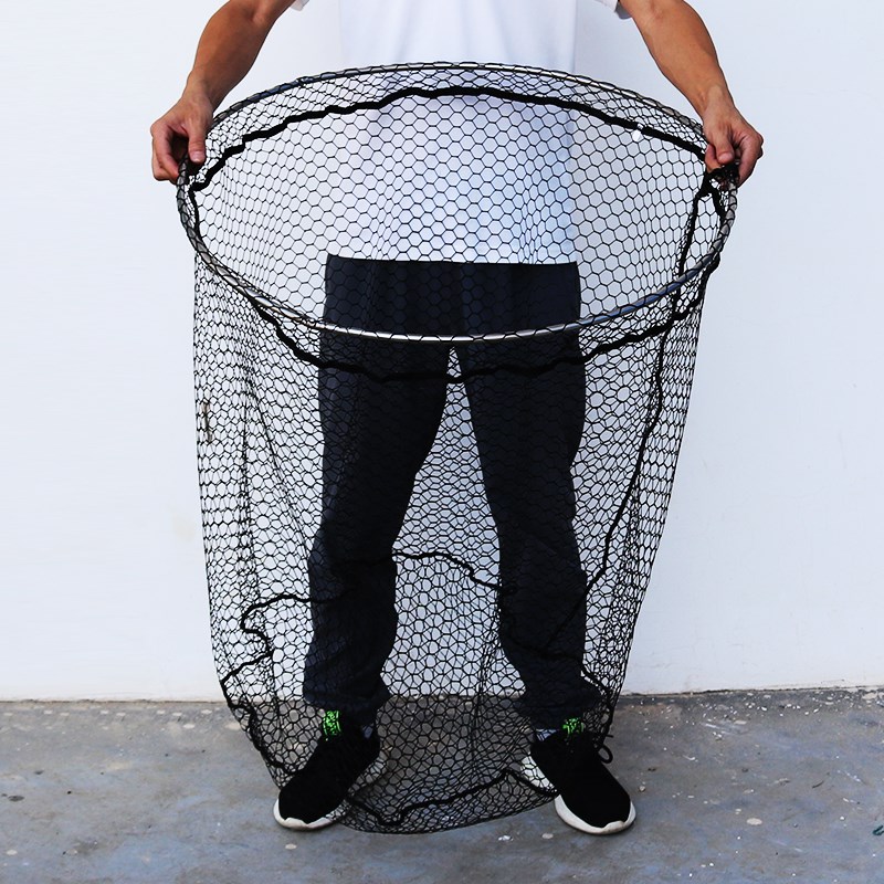 大物抄网头防挂巨物超网钓青鱼抄网便携可折叠捞鱼网兜抄网头配件