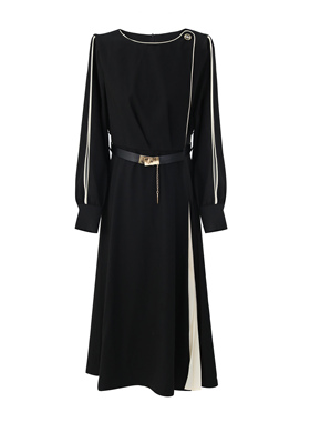 【甜甜圈】高端轻奢设计感收腰显瘦A字连衣裙 L0308A081