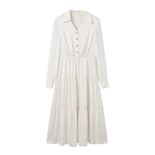 连衣裙 设计感高腰蛋糕裙长袖 L0308A003 甜甜圈