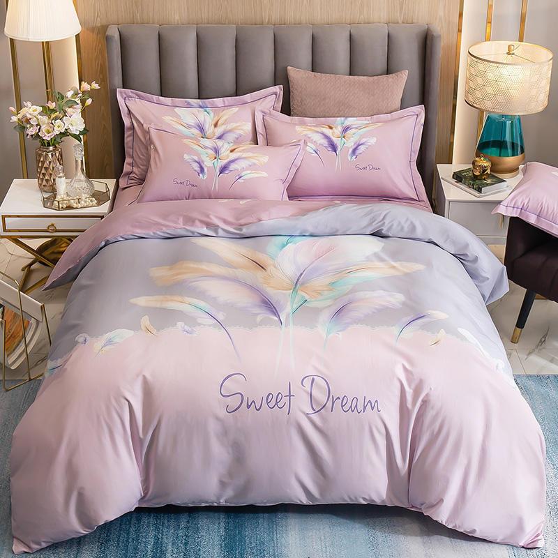 【3.6万人收藏】60支高挡纯棉四件套100全棉被套双人床上用品床单