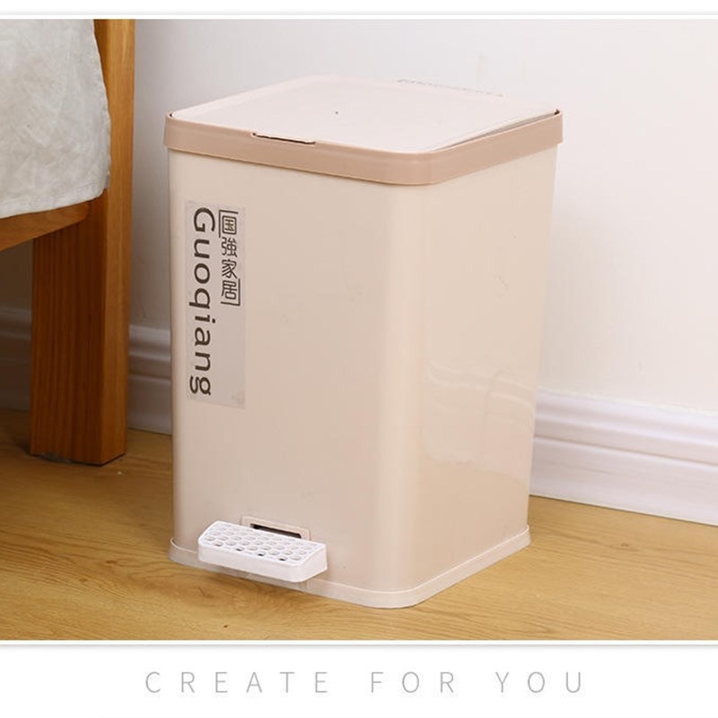 脚踏垃圾桶豪华缓降静音脚踩筒有提手带内胆加厚带盖子房间新款色