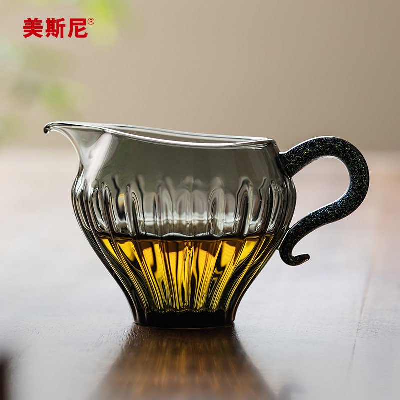 美斯尼公道杯玻璃高档分茶器家用高端分茶杯茶海单个公杯功夫茶具