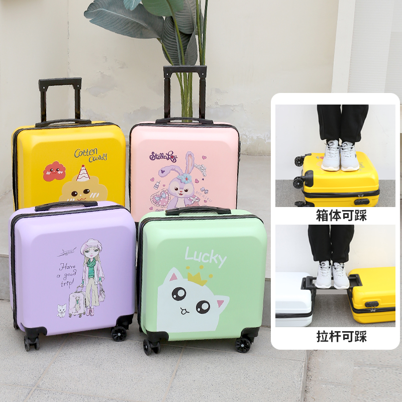 新款儿童拉杆箱大容量卡通图案旅行箱静音万向轮学生密码登机箱