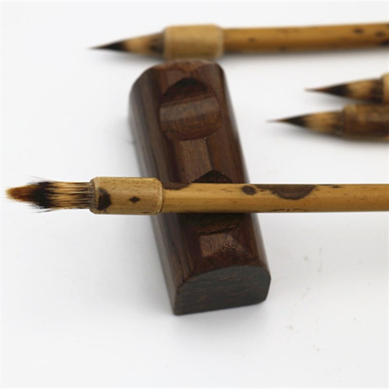 古法水彩毛笔水彩描红工笔画笔鸡距笔兔狼毫勾勒描线渲染用毛笔