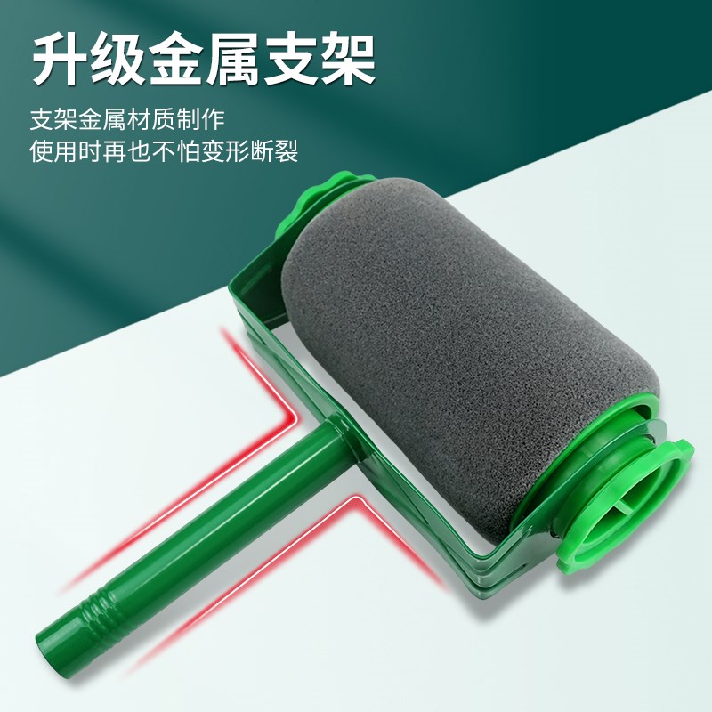 油漆乳胶漆涂料滚筒刷便捷式滚刷不蘸料无死角滚毛刷墙修补小工具