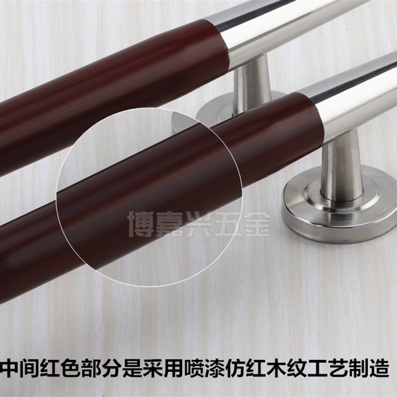 加厚不锈钢明装拉手开木门把手大门防火门铝合金门尖木纹拉手