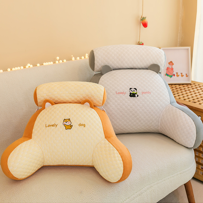 靠垫枕头靠枕睡觉专用汽车载冰丝腰枕超大号沙发牀上看书孕妇女生