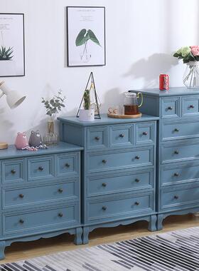 ONZ实五斗柜美式室收纳木储物柜客厅卧床头柜床角柜小柜子欧边式