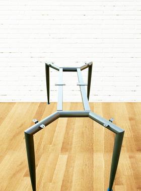 架办84103公家具件钢架公桌子腿蜘蛛梯形架现代简配约职员会议办