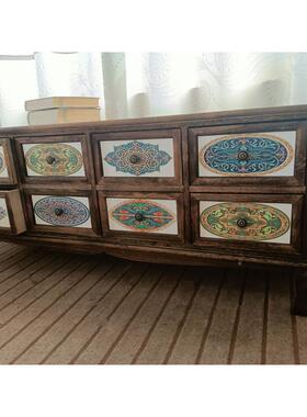 欧式复古电实木收ZRF纳柜储物液电视柜客晶厅收视纳斗柜矮柜地柜