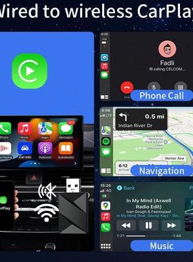热销JLEca线rpla有转无线盒子安卓Auto车机互联盒子cyaprlay转接