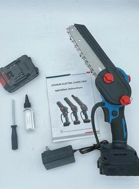 6户寸迷你MXT单手锯无旋转电链锯充电手提电式外电刷锯大功率伐木