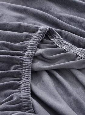 EQ板4F天鹅绒全包弹力床头套纯色布艺皮床木床1.5居1罩.8SWV米家