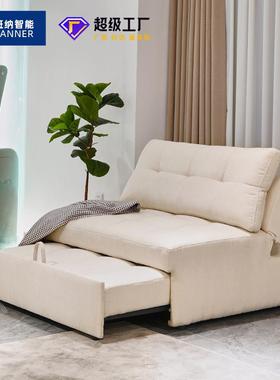 小户型多功能沙发床棉麻LQN两艺布风客厅沙发用现代可折叠客厅沙