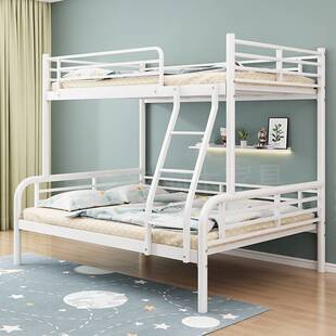 上下铺子母床铁床小户型铁床1米5上下铺铁架床上下床两层床公寓床
