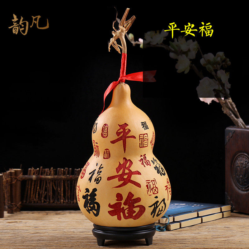 天然大中小葫芦摆件吉祥福禄家居挂件装饰客厅玄关真葫芦
