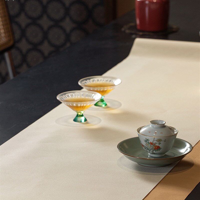 小白茶具//知舍茶席纯色素面底布茶席防水布艺40cm宽度搭配桌旗