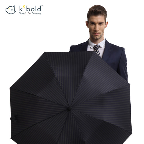 kobold半自动伞两折伞晴雨折叠伞男女士商务伞枫木柄雨伞