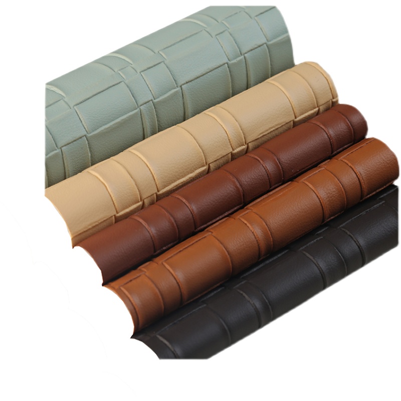 weve编织皮革面料加厚耐磨防水不脱皮硬包沙发皮料diy人造革面料