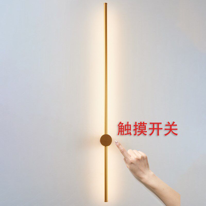 壁灯带开关极简长条触摸客厅格栅灯电视背景墙装饰灯卧室床头壁灯图片